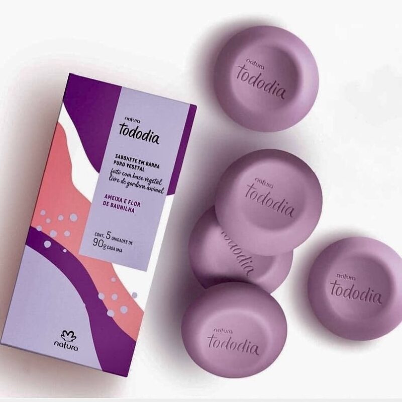 Jabones en barra Natura de Ameixa e Flor de Baunilha