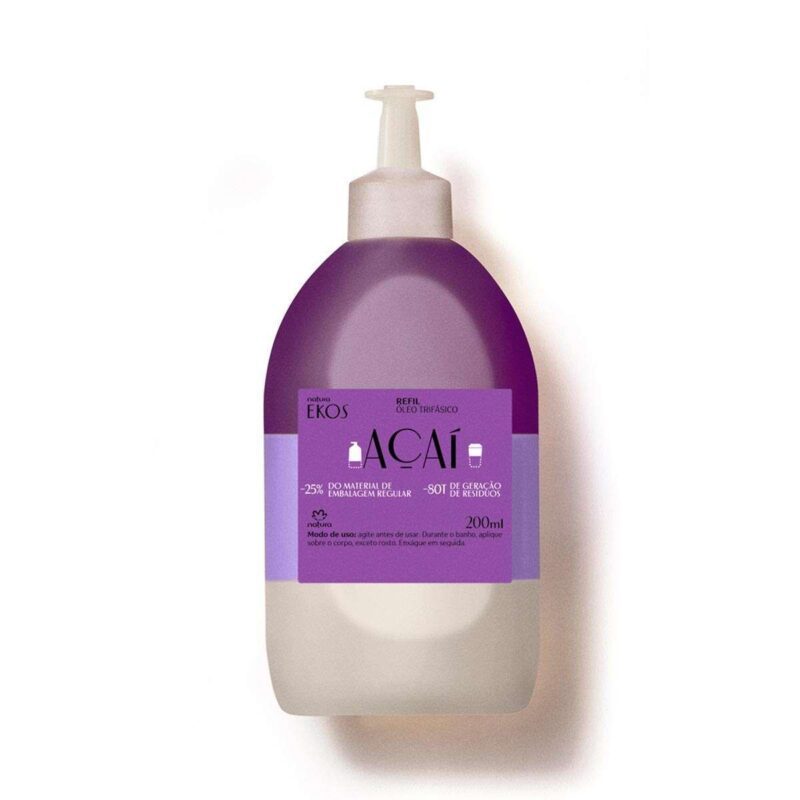 Refil de Óleo Trifásico Corporal Açaí de Natura.